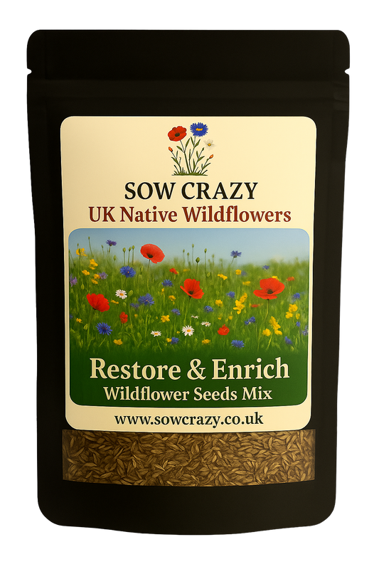 Sow Crazy Restore & Enrich wildflower seeds mix